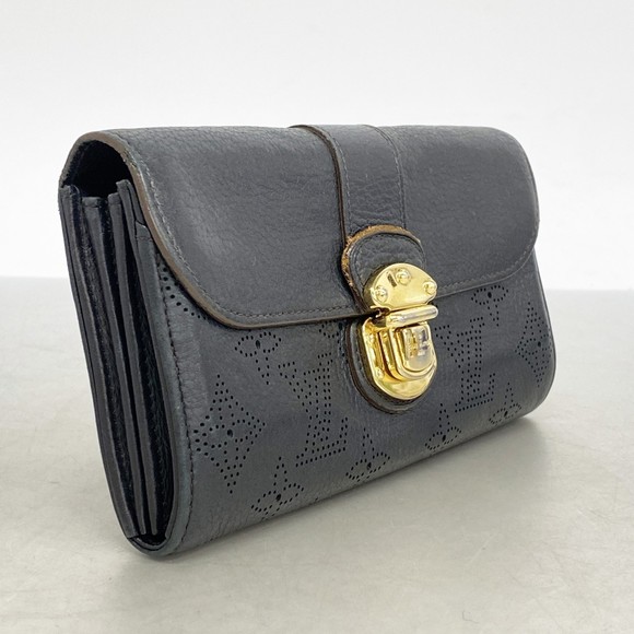 Louis Vuitton Black Noir Iris Portefeuille Wallet Mahina Long - Picture 1 of 9
